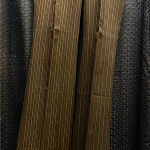 Women's Brown Pinstripe Suit Pants